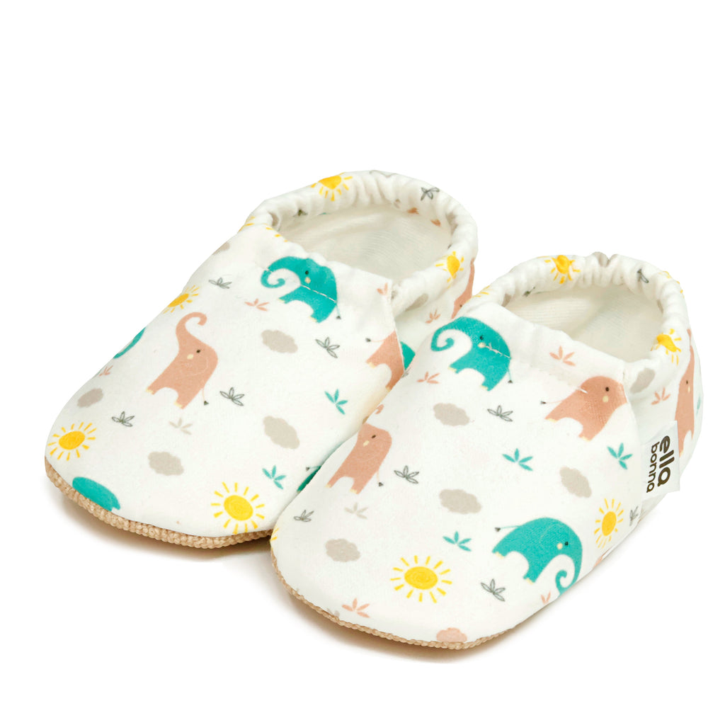 Ella Bonna Baby Moccasins, Slippers, Elephant - The Baby Penguin