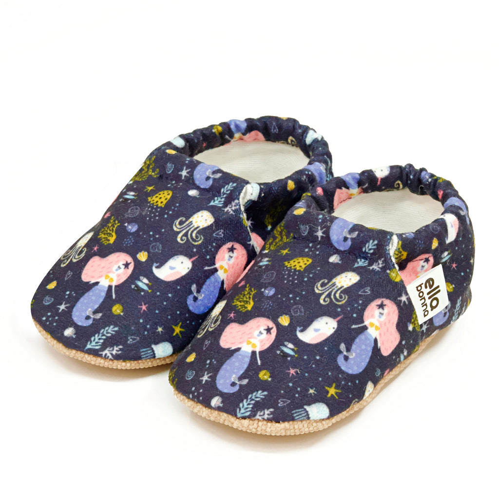 Ella Bonna Baby Moccasins, Slippers, Ocean - The Baby Penguin