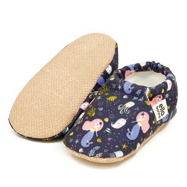 Ella Bonna Baby Moccasins, Slippers, Ocean - The Baby Penguin