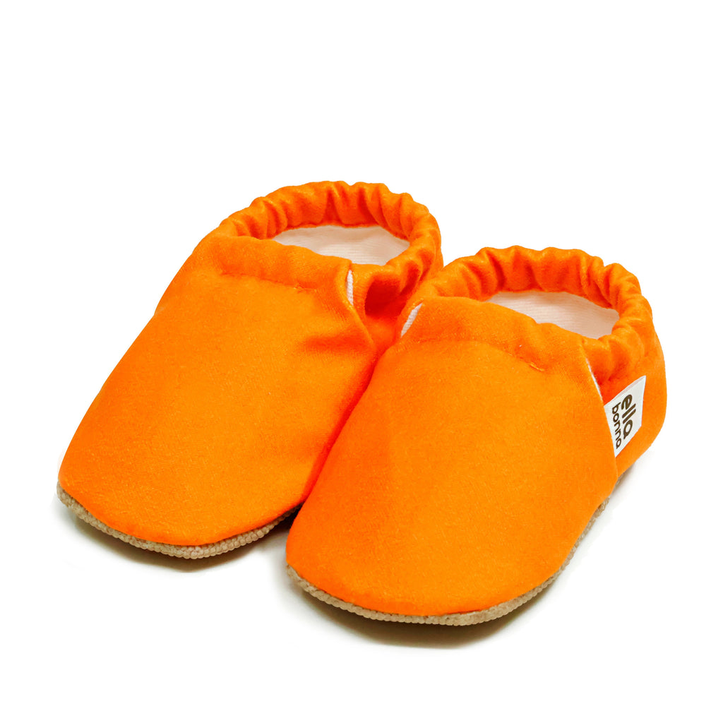 Ella Bonna Baby Moccasins, Slippers, Orange - The Baby Penguin