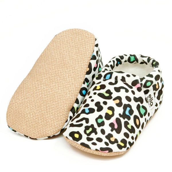 Ella Bonna Non-Slip Sole Colorful Leopard Patterned Baby Booties, Home Boot Slippers Nursery Shoes - The Baby Penguin