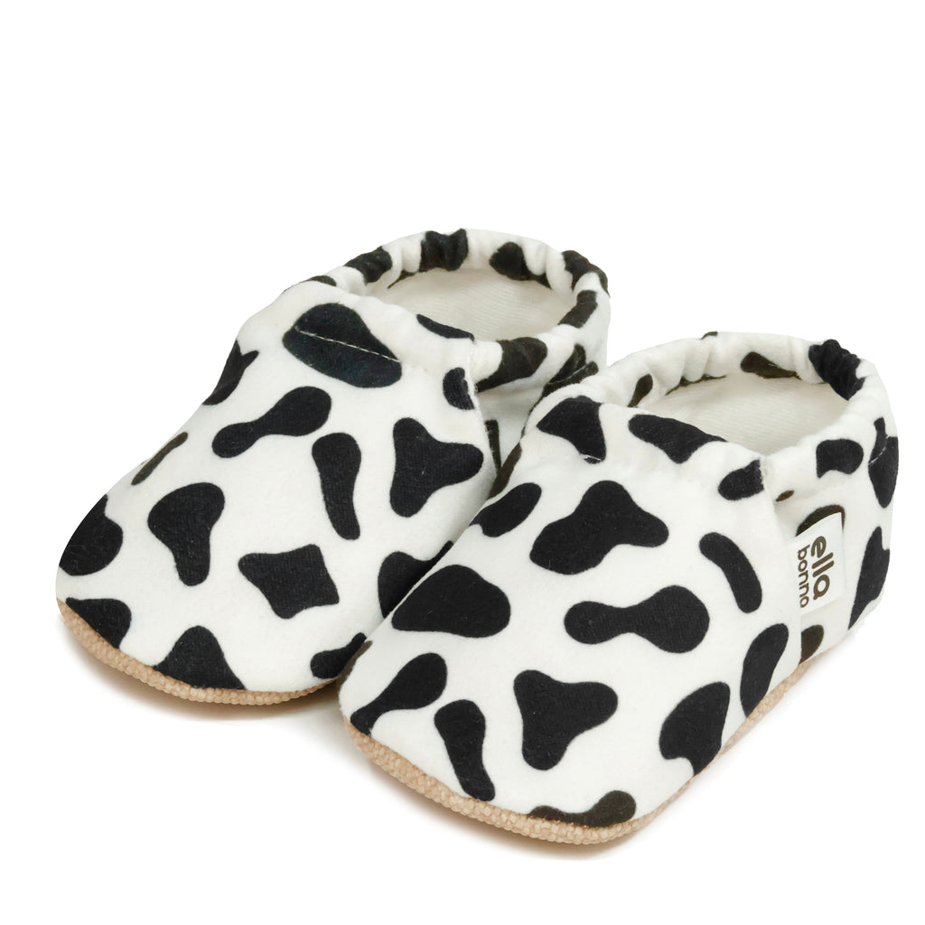 Ella Bonna Non-Slip Sole Cow Patterned Baby Booties, Home Boot Slippers Nursery Shoes - The Baby Penguin