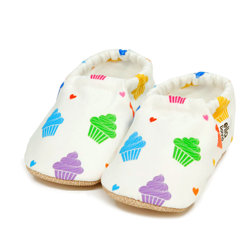Ella Bonna Non-Slip Sole Cupcake Patterned Baby Booties, Home Boot Slippers Nursery Shoes - The Baby Penguin