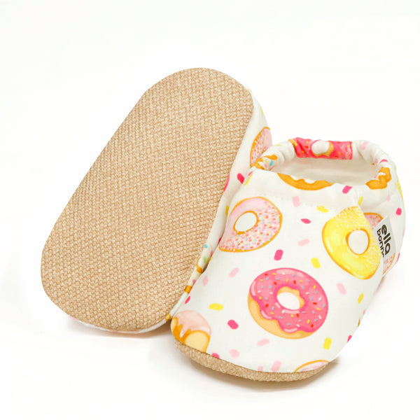 Ella Bonna Non-Slip Sole Doughnut Patterned Baby Booties, Home Boot Slippers Nursery Shoes - The Baby Penguin