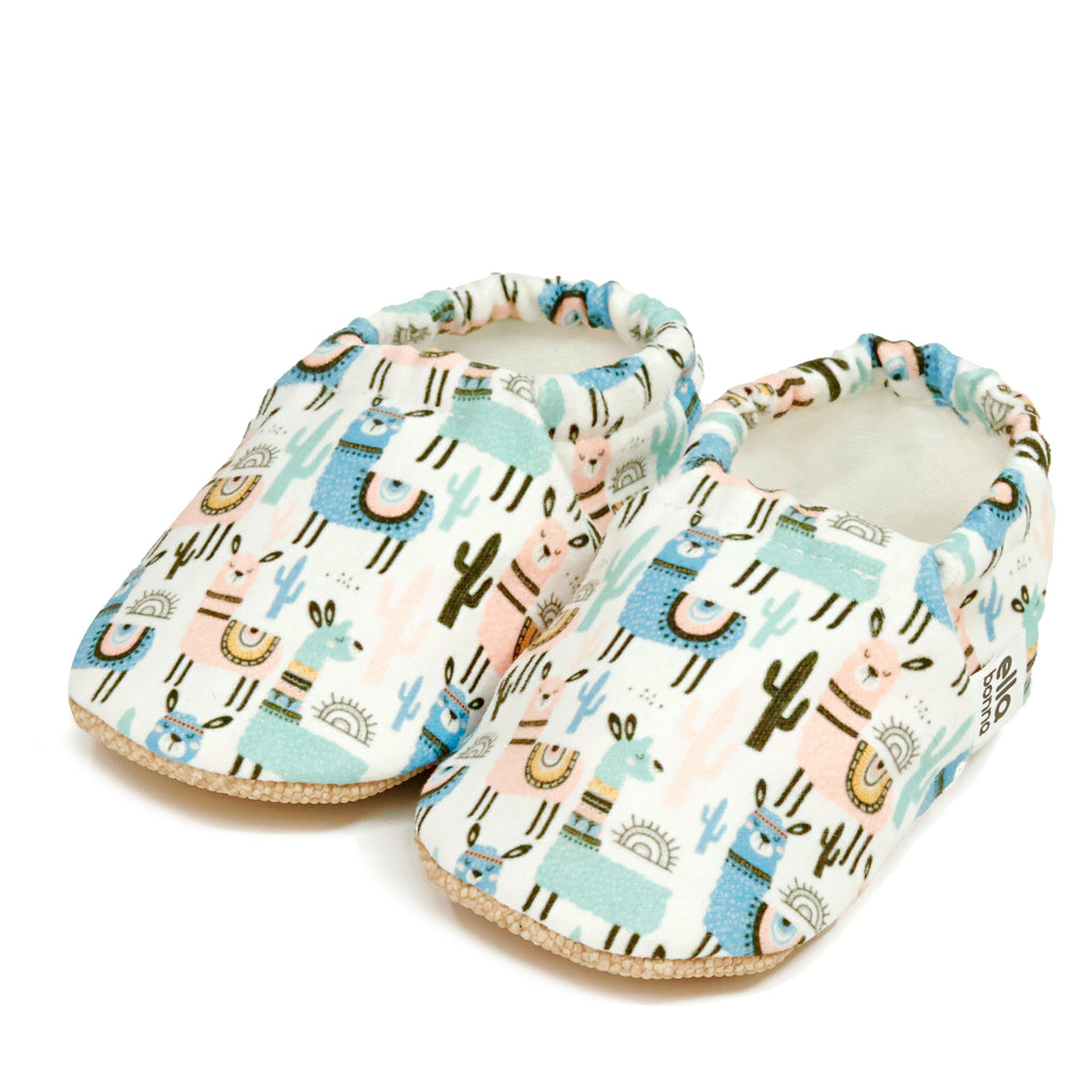 Ella Bonna Non-Slip Sole Lama Patterned Baby Booties, Home Boot Slippers Nursery Shoes - The Baby Penguin
