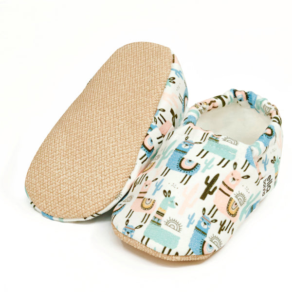 Ella Bonna Non-Slip Sole Lama Patterned Baby Booties, Home Boot Slippers Nursery Shoes - The Baby Penguin
