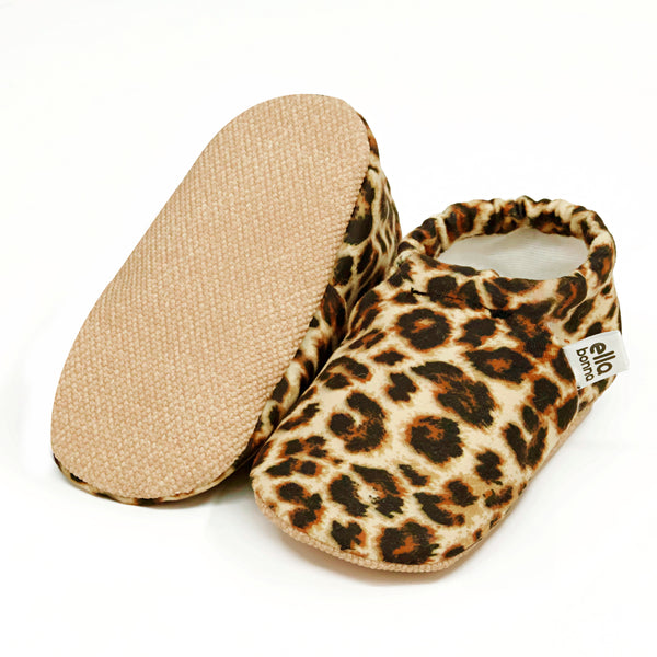 Ella Bonna Non-Slip Sole Leopard Patterned Baby Booties, Home Boot Slippers Nursery Shoes - The Baby Penguin