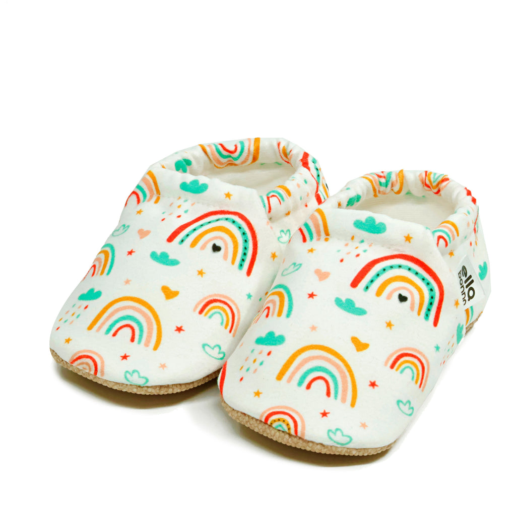 Ella Bonna Non-Slip Sole Rainbow Baby Booties, Home Boot Slippers Nursery Shoes - The Baby Penguin