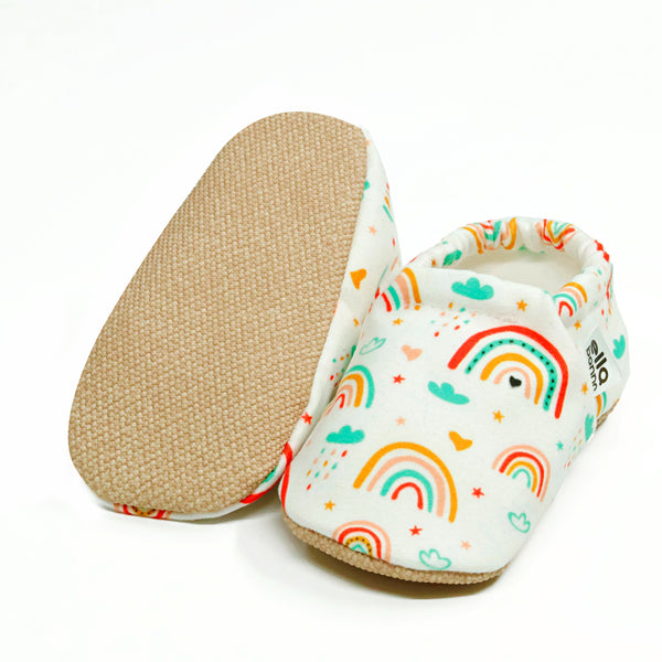 Ella Bonna Non-Slip Sole Rainbow Baby Booties, Home Boot Slippers Nursery Shoes - The Baby Penguin
