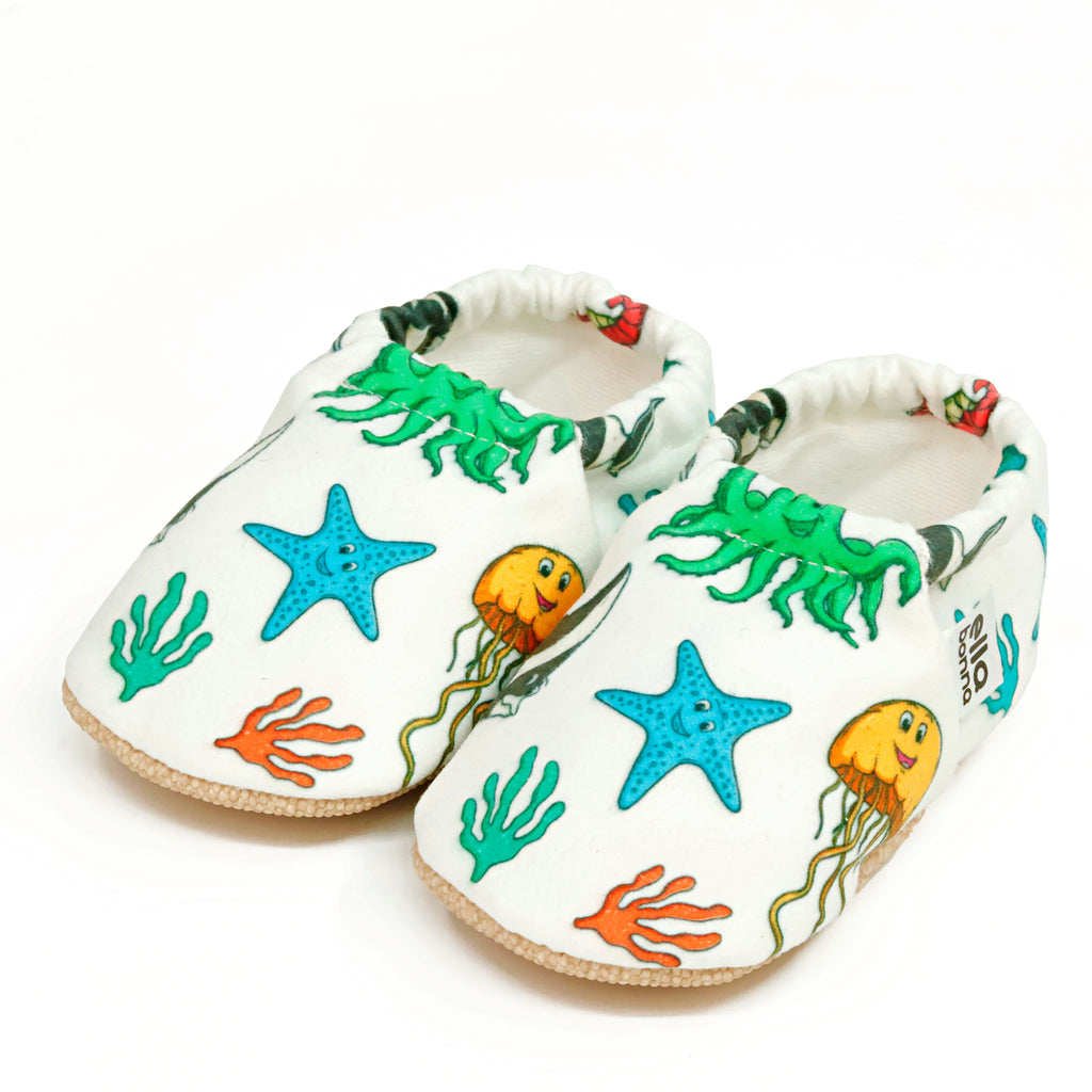 Ella Bonna Non-Slip Sole Sea Animals Patterned Baby Booties, Home Boot Slippers Nursery Shoes - The Baby Penguin