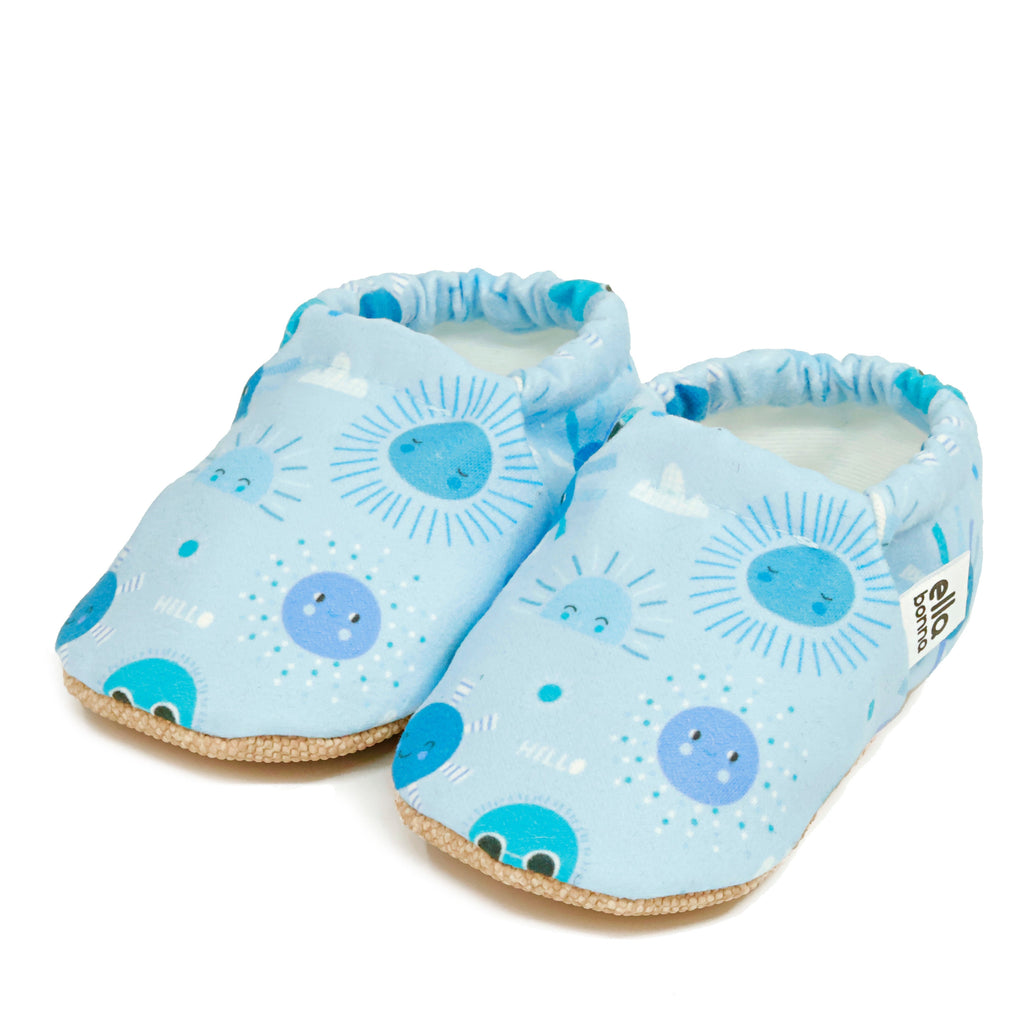 Ella Bonna Non-Slip Sole Sky Patterned Baby Booties, Home Boot Slippers Nursery Shoes - The Baby Penguin