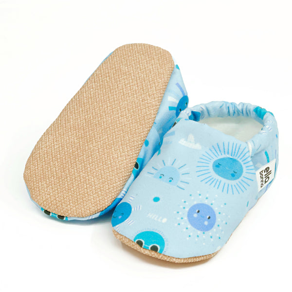 Ella Bonna Non-Slip Sole Sky Patterned Baby Booties, Home Boot Slippers Nursery Shoes - The Baby Penguin