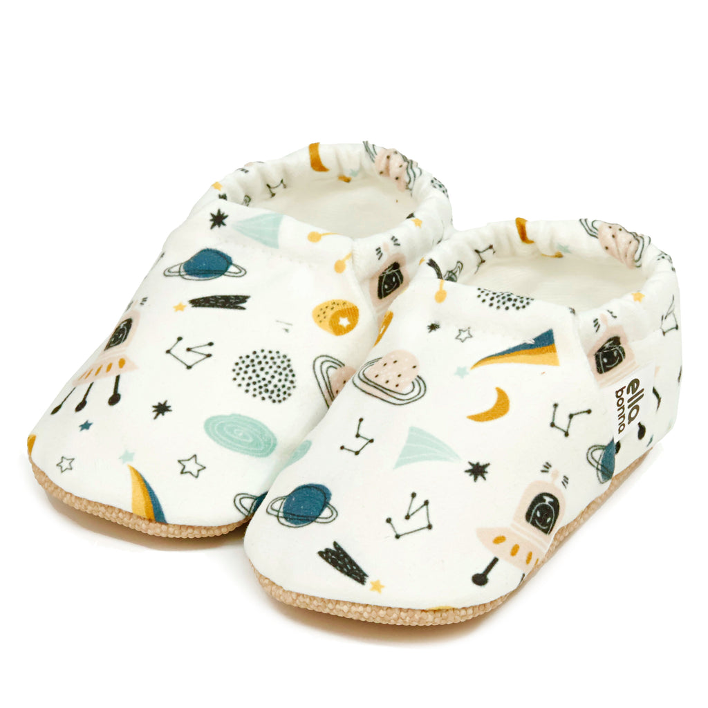 Ella Bonna Non-Slip Sole Spaceship Patterned Baby Booties, Home Boot Slippers Nursery Shoes - The Baby Penguin