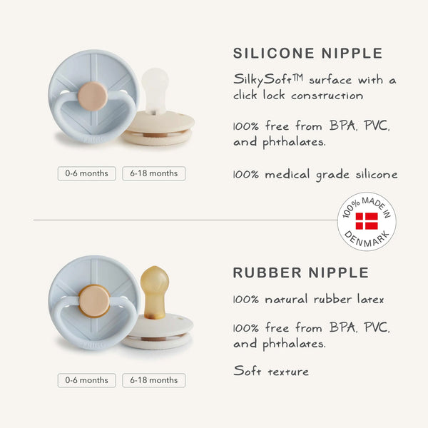 FRIGG Little Viking Silicone 2-Pack | SILICONE FRIGG PACIFIERS | The Baby Penguin