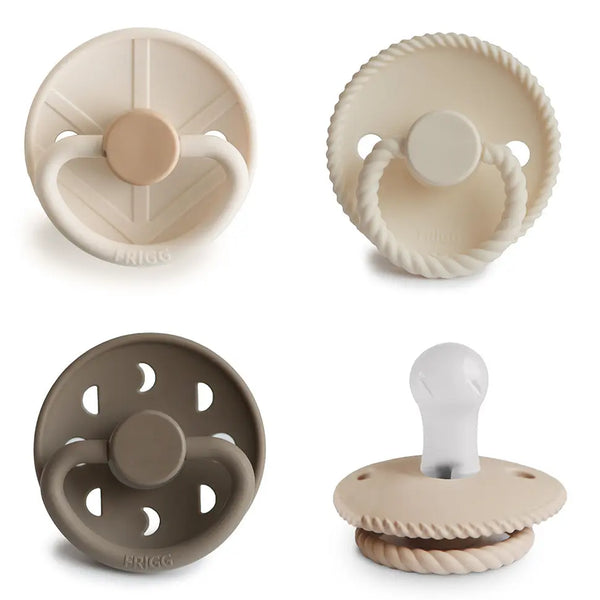 FRIGG Silicone Pacifier 4-Pack | SILICONE FRIGG PACIFIERS | The Baby Penguin