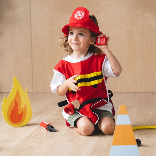 Fire Fighter Play Set - Top Sustainable Toy - PlanToys USA - The Baby Penguin