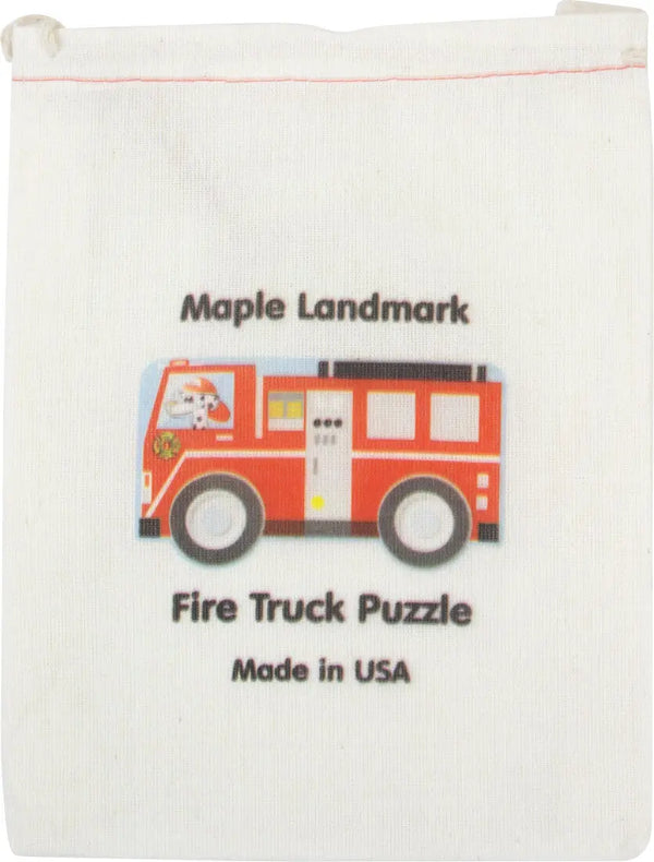 Fire Truck Jigsaw Puzzle | Sustainable Toy | USA Made