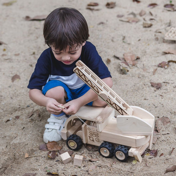 Fire Truck - Top Sustainable Toy - PlanToys USA - The Baby Penguin