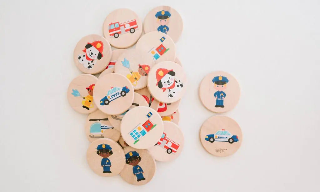 First Responders Matching Tiles | Tile Toys | The Baby Penguin