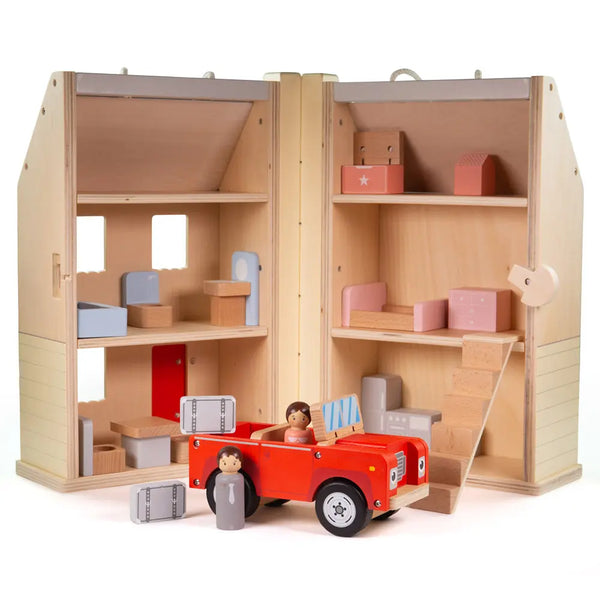  Folding Dolls House Set by Bigjigs Toys US Bigjigs Toys US 