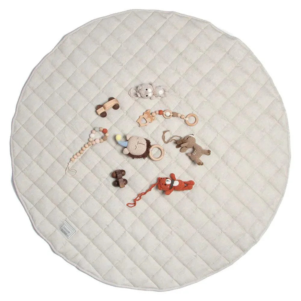 French Linen Baby Playmat - Natural - The Baby Penguin