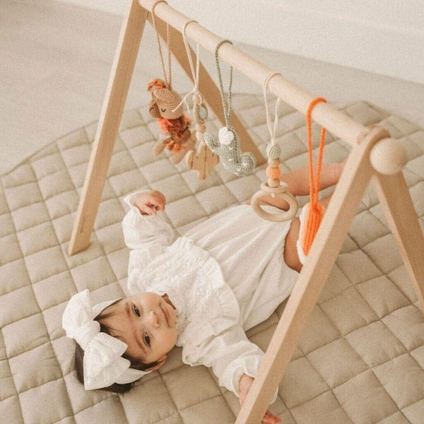 Handmade Crochet Toys for Baby Gym | Boho Desert - The Baby Penguin