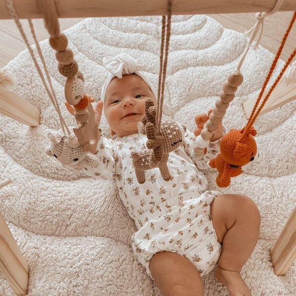 Handmade Crochet Toys for Baby Gym | Forest Family - The Baby Penguin