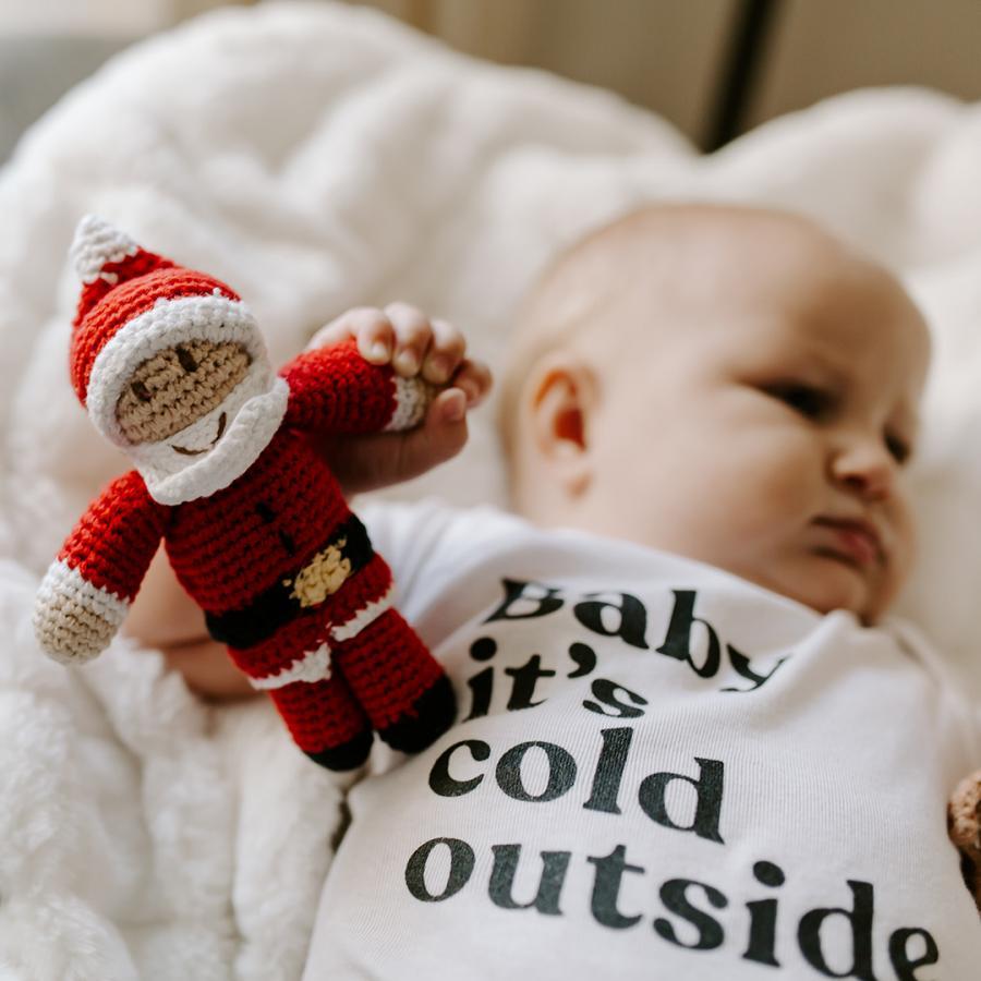 Handmade Fair Trade Santa Rattle – Organic Cotton Delight |  | The Baby Penguin