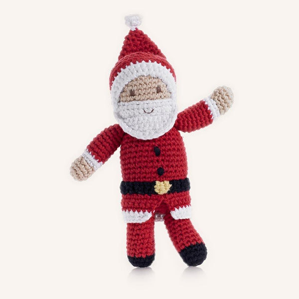 Handmade Fair Trade Santa Rattle – Organic Cotton Delight |  | The Baby Penguin