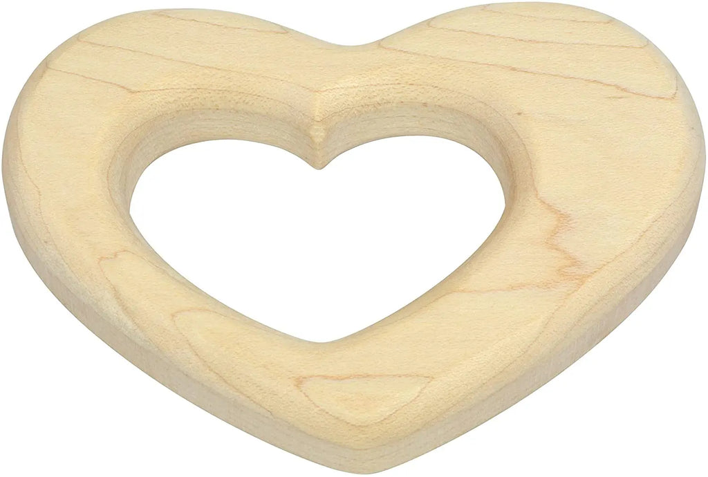 Heart Shaped Baby Teether | Natural | Made in the USA
