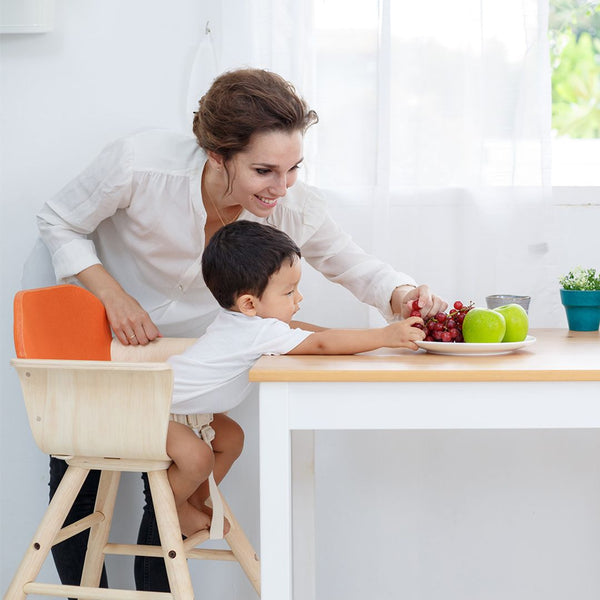 High Chair - Orange - Top Sustainable Toy - PlanToys USA - The Baby Penguin