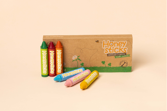 Honeysticks Super Jumbos 12 Pack | Crayons | The Baby Penguin