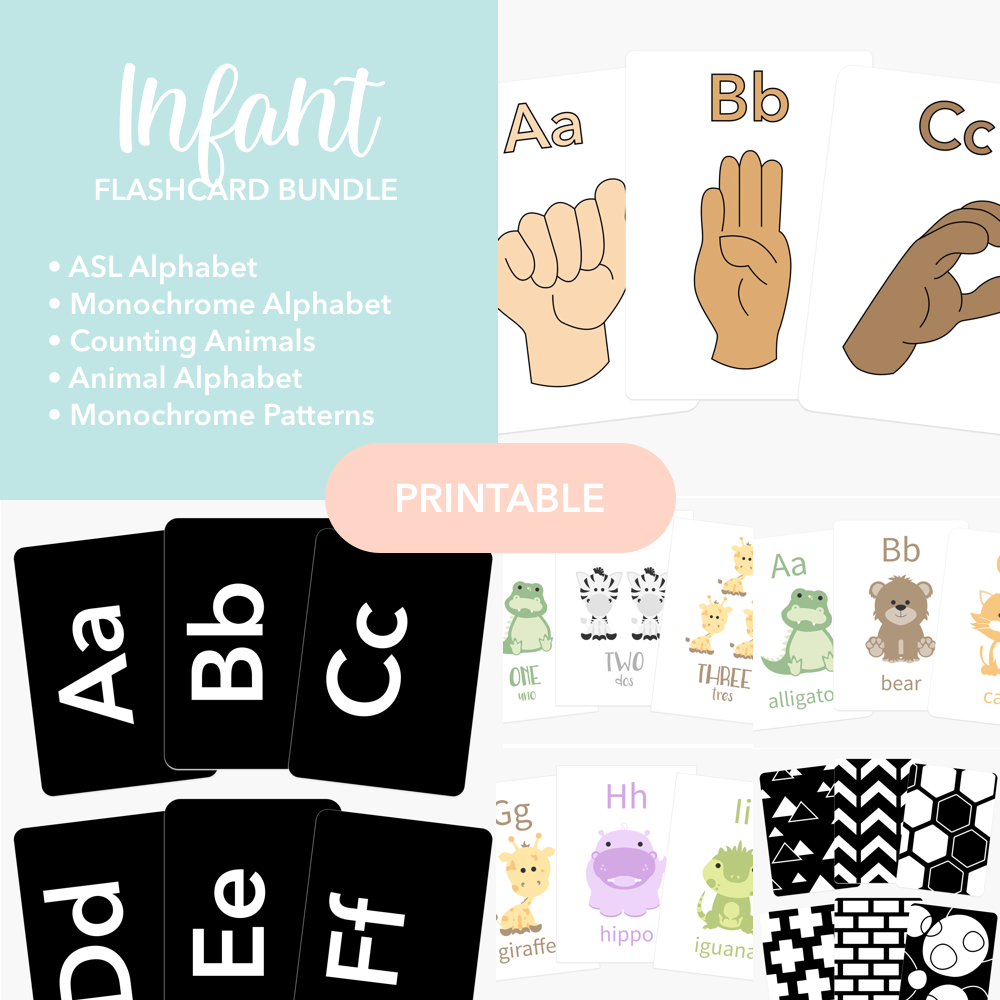 Infant Flashcards Printable | Educational Toys | The Baby Penguin