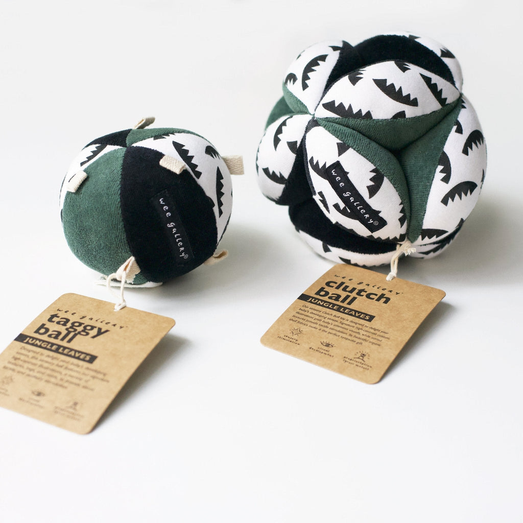 Jungle Leaves Clutch and Taggy Ball Bundle - The Baby Penguin
