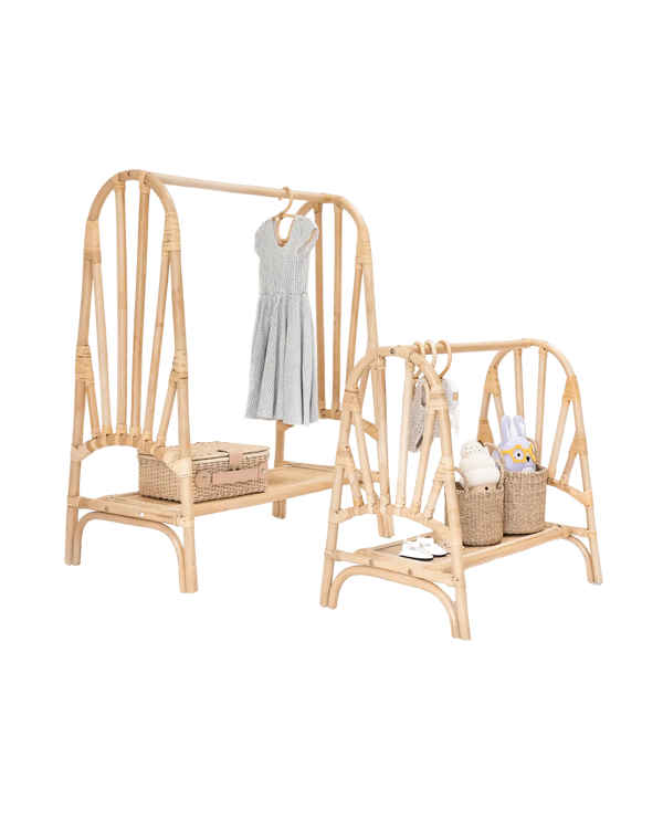 Kiara Kids Clothing Rack | Kid's Room Furniture | Made of Rattan Wood | Furniture | The Baby Penguin