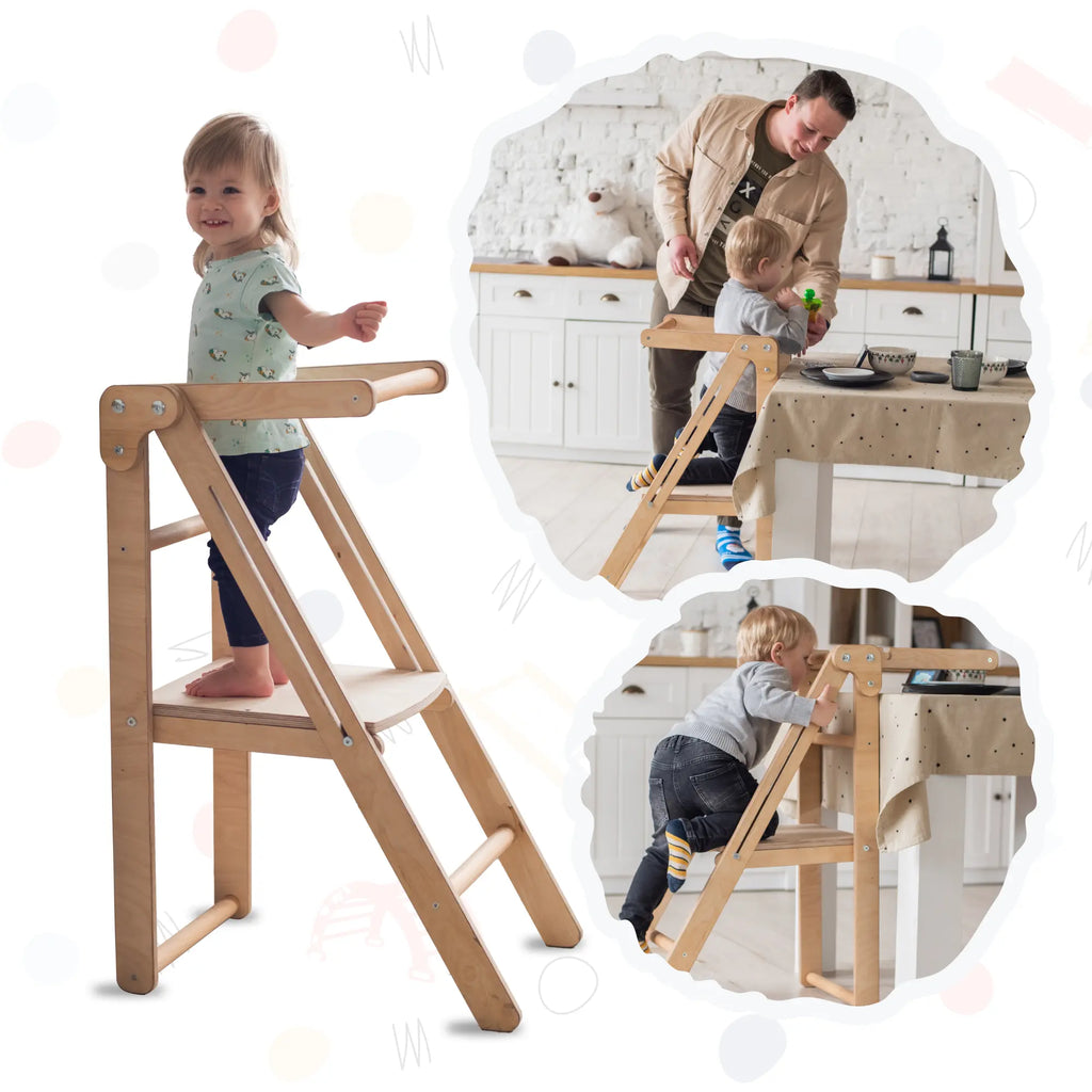 Kitchen Helper Tower - Beige | Kitchen Helper Tower | The Baby Penguin