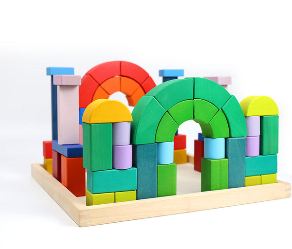 Large STAINED Romanesque Stacking Puzzles Building Blocks | toys | The Baby Penguin