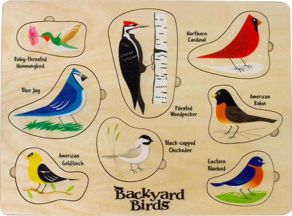 Lift & Learn Birds Puzzle | Sustainable Toy | USA Made
