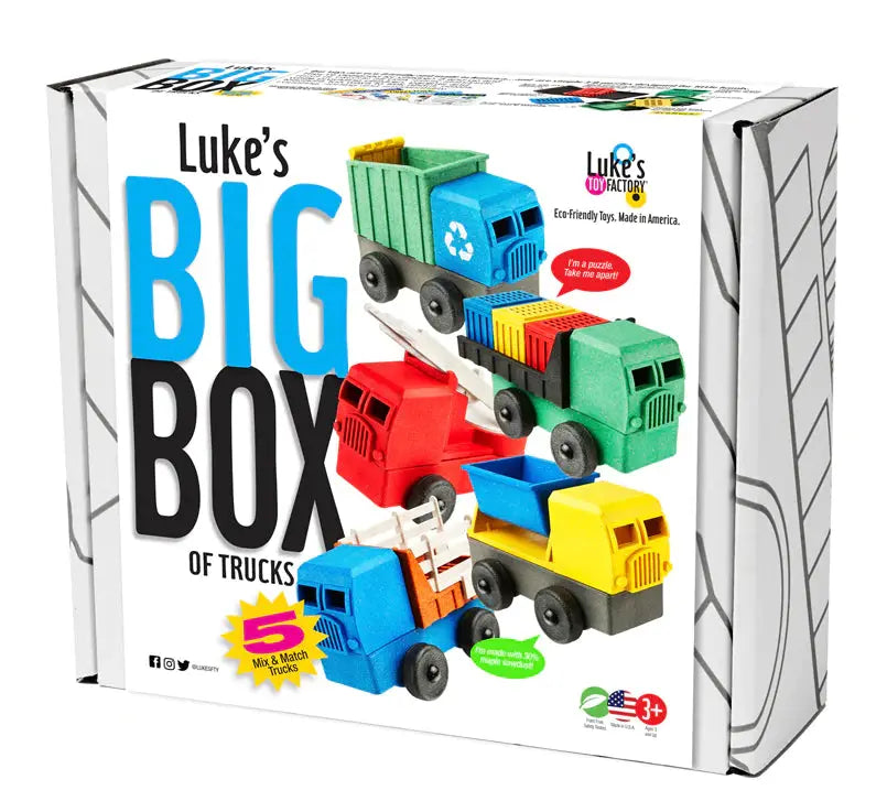 Luke's Big Box of Trucks 5-Pack | Made in the USA Luke's Toy Factory