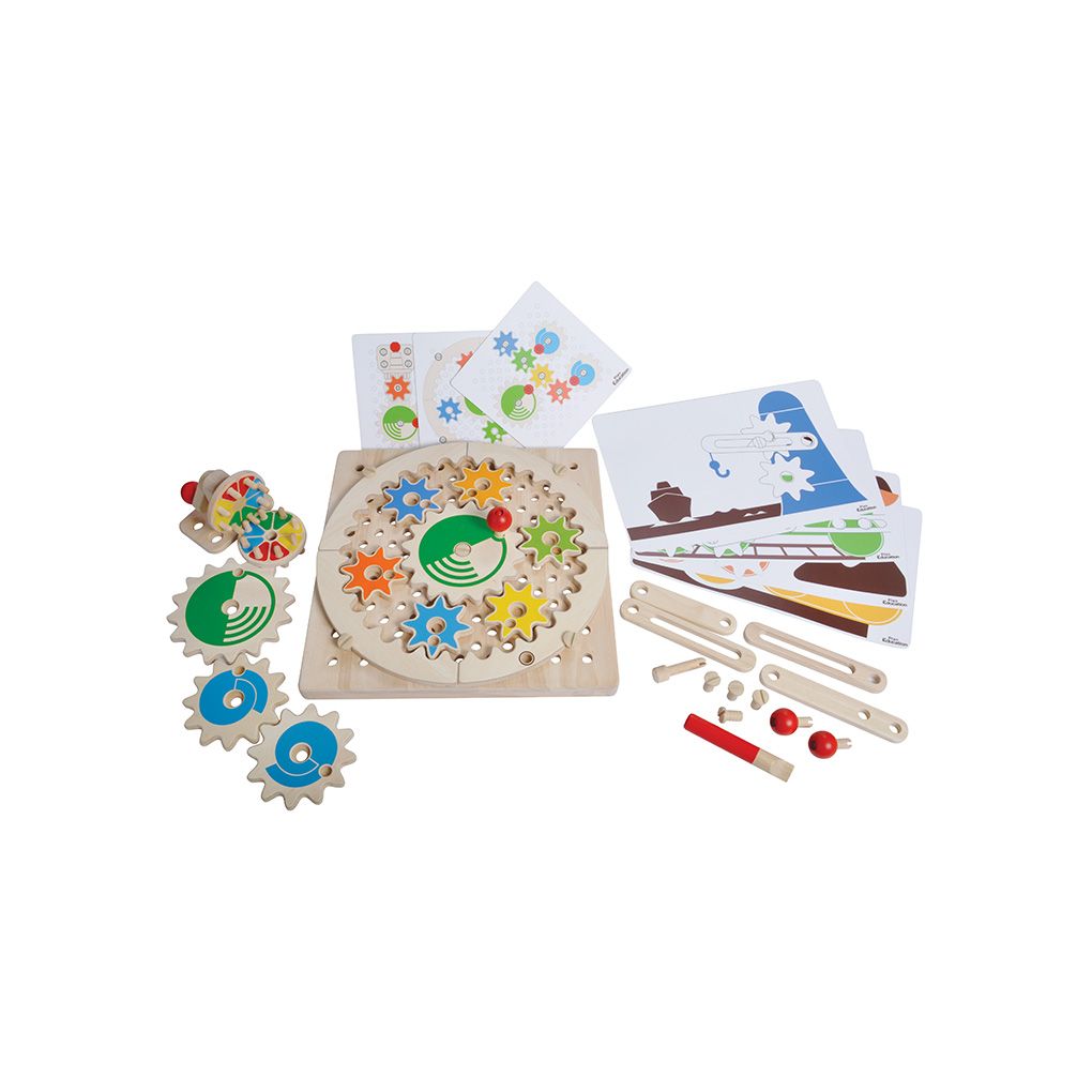 Mechanical Gear Set - Top Sustainable Toy - PlanToys USA - The Baby Penguin