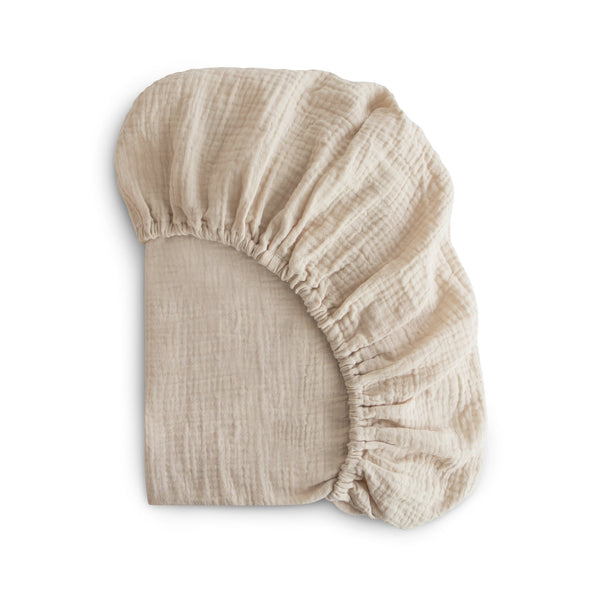 Mini Muslin Crib Sheet | mini crib sheet | The Baby Penguin