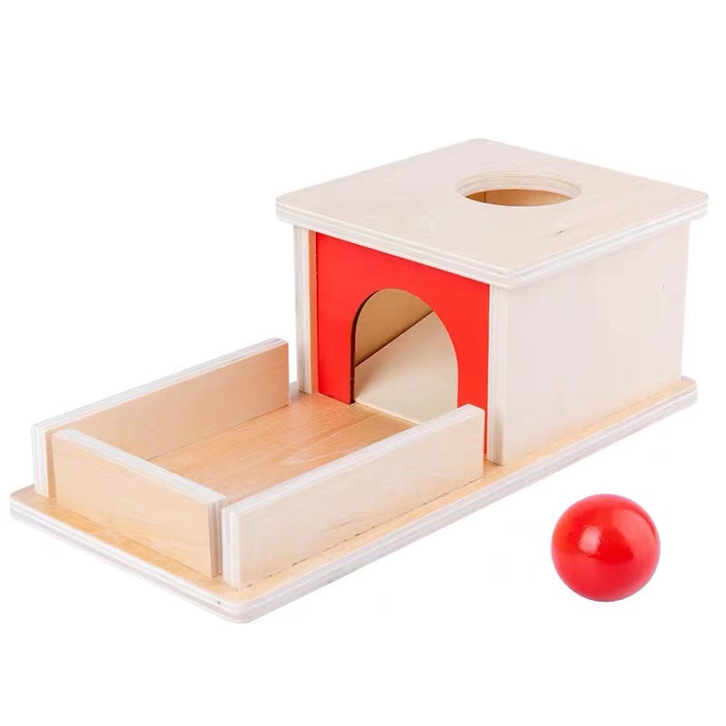 Montessori Object Permanence Box with Tray and Ball |  | The Baby Penguin