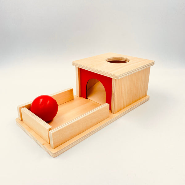 Montessori Object Permanence Box with Tray and Ball |  | The Baby Penguin