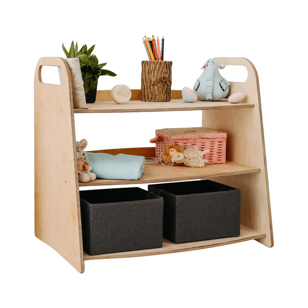 Montessori Wooden Toy Shelf Goodevas