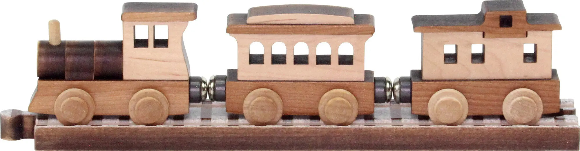 NameTrains Wooden Box Car Toy - Made In USA Magnetic Train Set