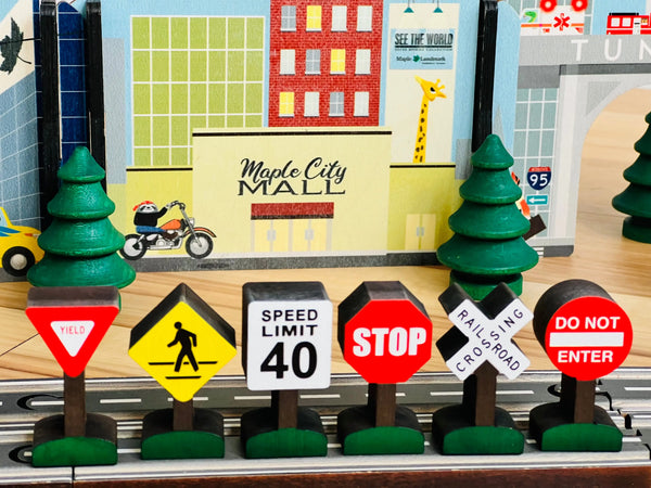 NameTrains Road Signs | Made in USA Trains Maple Landmark