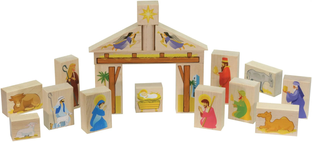 Nativity Wooden Block Set | Made in the USA