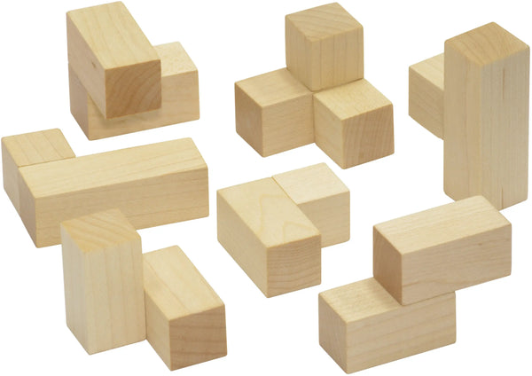 Natural Soma Cube | Made in USA | Wooden Board Games