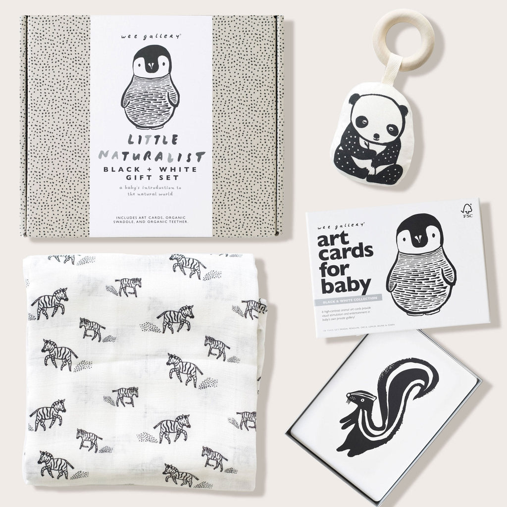 Newborn Baby Gift Set - Black + White - The Baby Penguin