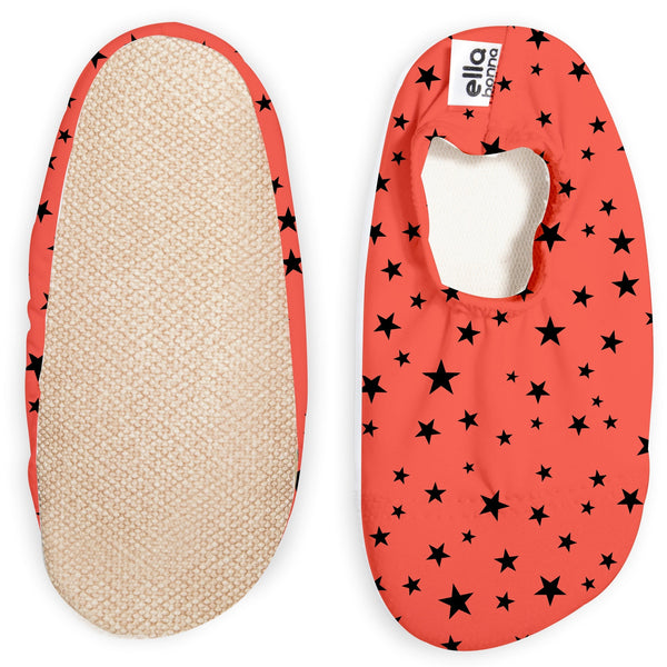 Non-Slip Sole, Unisex Baby, Children's Sea Shoes, Pool Booties, Black Star - The Baby Penguin